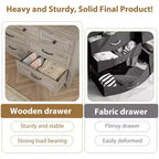 Comò a 7 cassetti, cassettiera da 137 cm con contenitore, organizer in legno per camera da letto, soggiorno, ingresso
