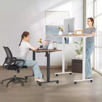 Scrivania elettrica regolabile in altezza 160 x 60 cm con stazione di ricarica e rotelle bloccabili