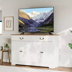 Credenza a buffet da 57 pollici con 4 ante, 2 cassetti e ripiani regolabili