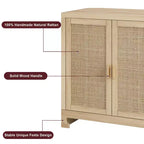 Credenza in rattan da 60 pollici con ripiani regolabili