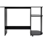 Scrivania per Computer con Scaffali, Nera