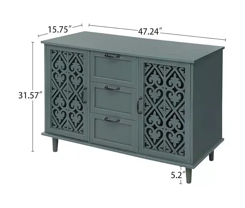 Dispensa da Cucina con 2 Ante e 3 Cassetti