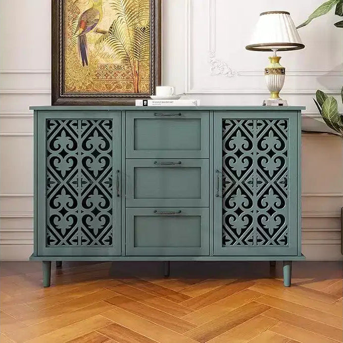 Kitchen Pantry Cabinets with 2 Doors, 3 Drawers Buffet Cabinet, Sideboard Console Table for Living Room, Bedroom, Kitchen