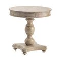 Crestview Collection Round Beige Solid Wood Accent_End Table