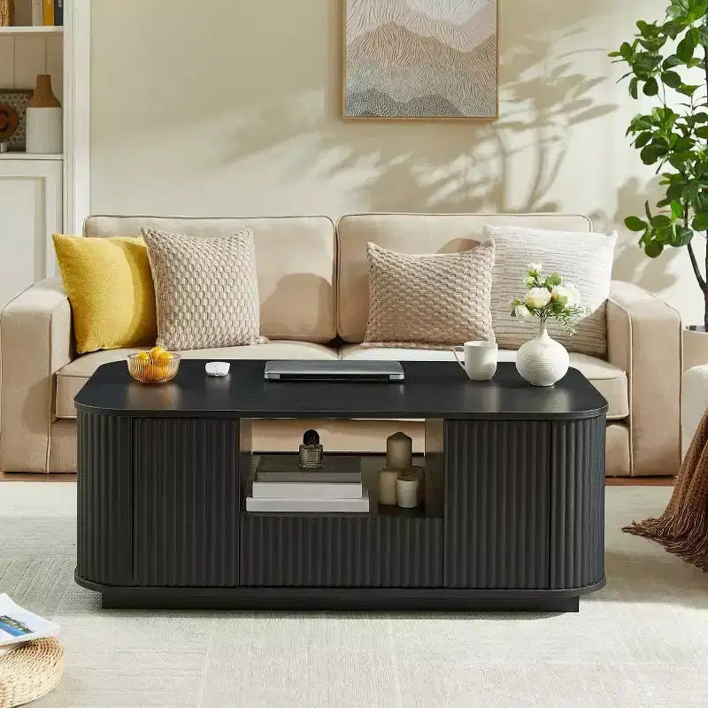 Tavolino rettangolare da 46,5" con cassetti e vani nascosti