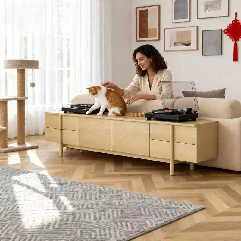 Mobile TV da 86,8 pollici per TV fino a 90 pollici con cassetti e ante