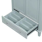 Mobiletto da bagno da 30 pollici senza lavabo, autoportante con cassetto e ante chiuse, struttura in MDF, verde