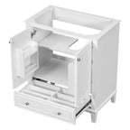 Mobiletto da bagno da 30 pollici senza lavabo, autoportante con cassetto e ante chiuse, struttura in MDF, verde
