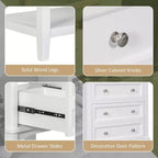 Mobile bagno da 60 cm con lavabo, cassetto portaoggetti, ripiano aperto, struttura in legno massello, bianco