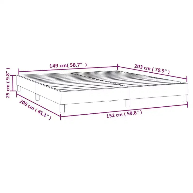 Struttura letto matrimoniale queen size con rivestimento in tessuto