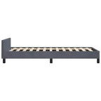 Struttura letto a piattaforma in velluto grigio scuro, Twin XL, con doghe in legno