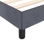 Struttura letto a piattaforma in velluto grigio scuro, Twin XL, con doghe in legno