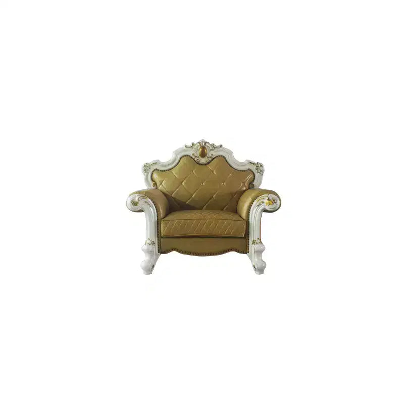 Poltroncina imbottita da 50" con seduta in similpelle e struttura in legno
