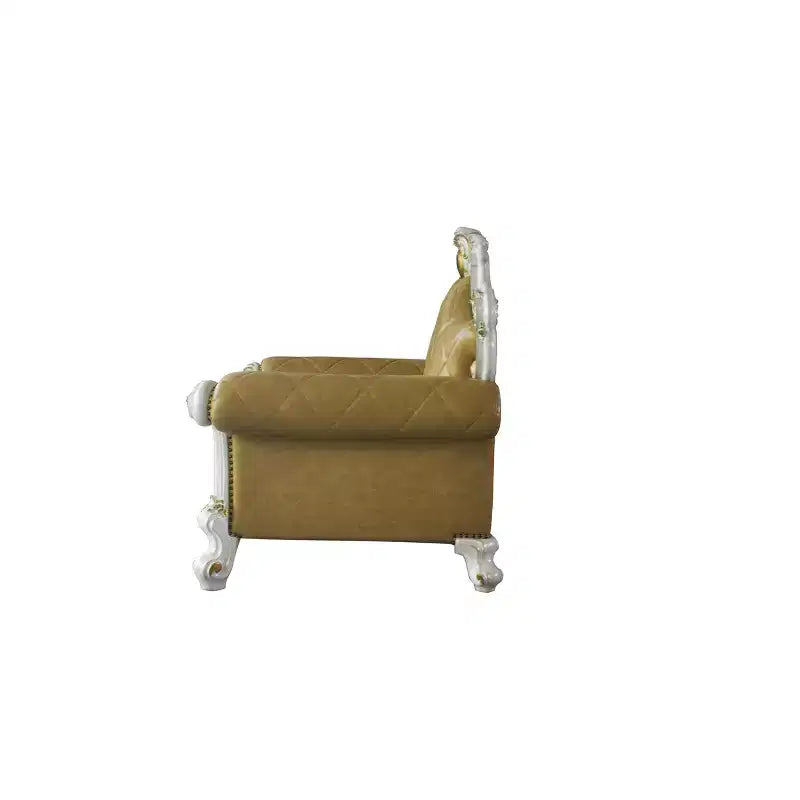 Poltroncina imbottita da 50" con seduta in similpelle e struttura in legno