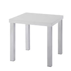 22" Harta Accent Table White High Gloss/Chrome - Acme Furniture: Modern Glamour, No Assembly Required