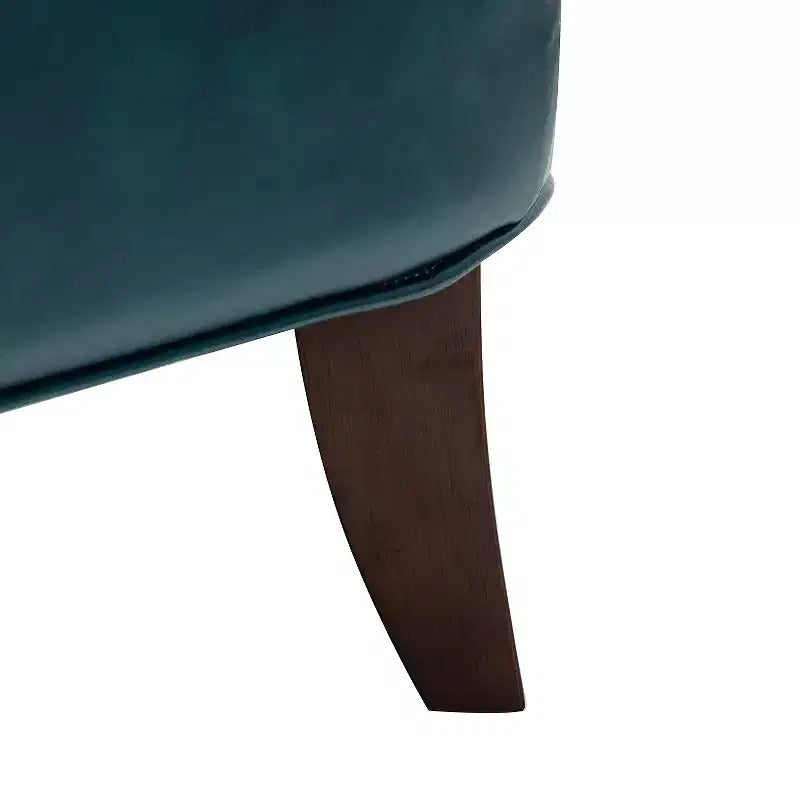Poltrona a pozzetto in similpelle vegana di transizione con borchie decorative