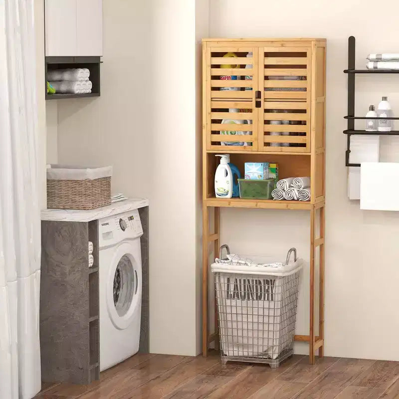 Mobiletto portaoggetti da bagno sopra il WC – Scaffale da bagno in bambù