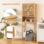 Mobiletto portaoggetti da bagno sopra il WC – Scaffale da bagno in bambù