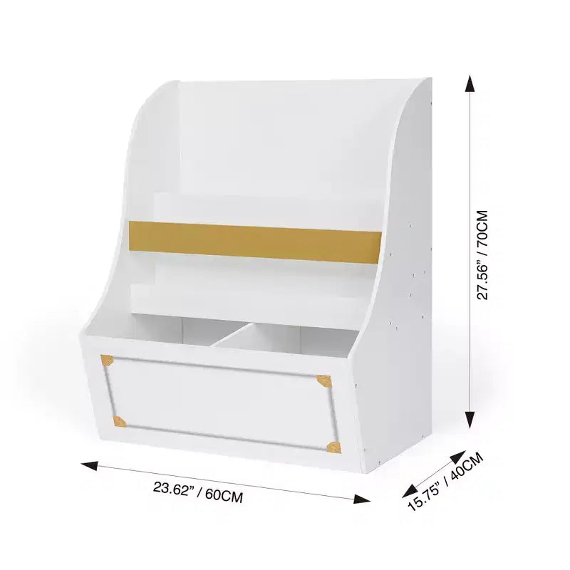 Libreria per bambini in legno con contenitori portaoggetti