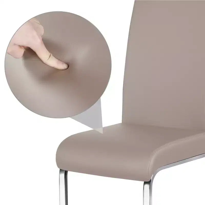 Sedie da pranzo in pelle sintetica, set da 2
