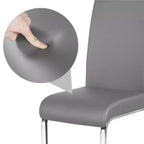Sedie da pranzo in pelle sintetica, set da 2