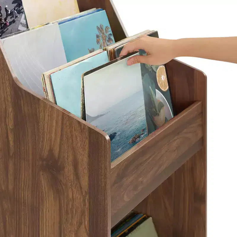 Espositore per dischi in vinile con ripiani aperti